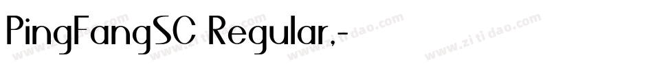 PingFangSC Regular,字体转换
